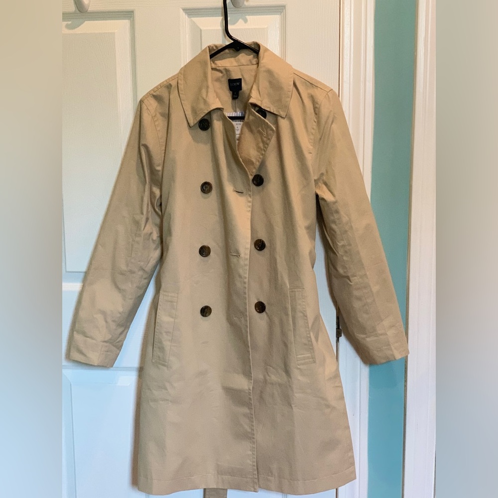 JCREW trench coat, size 2, new with tag